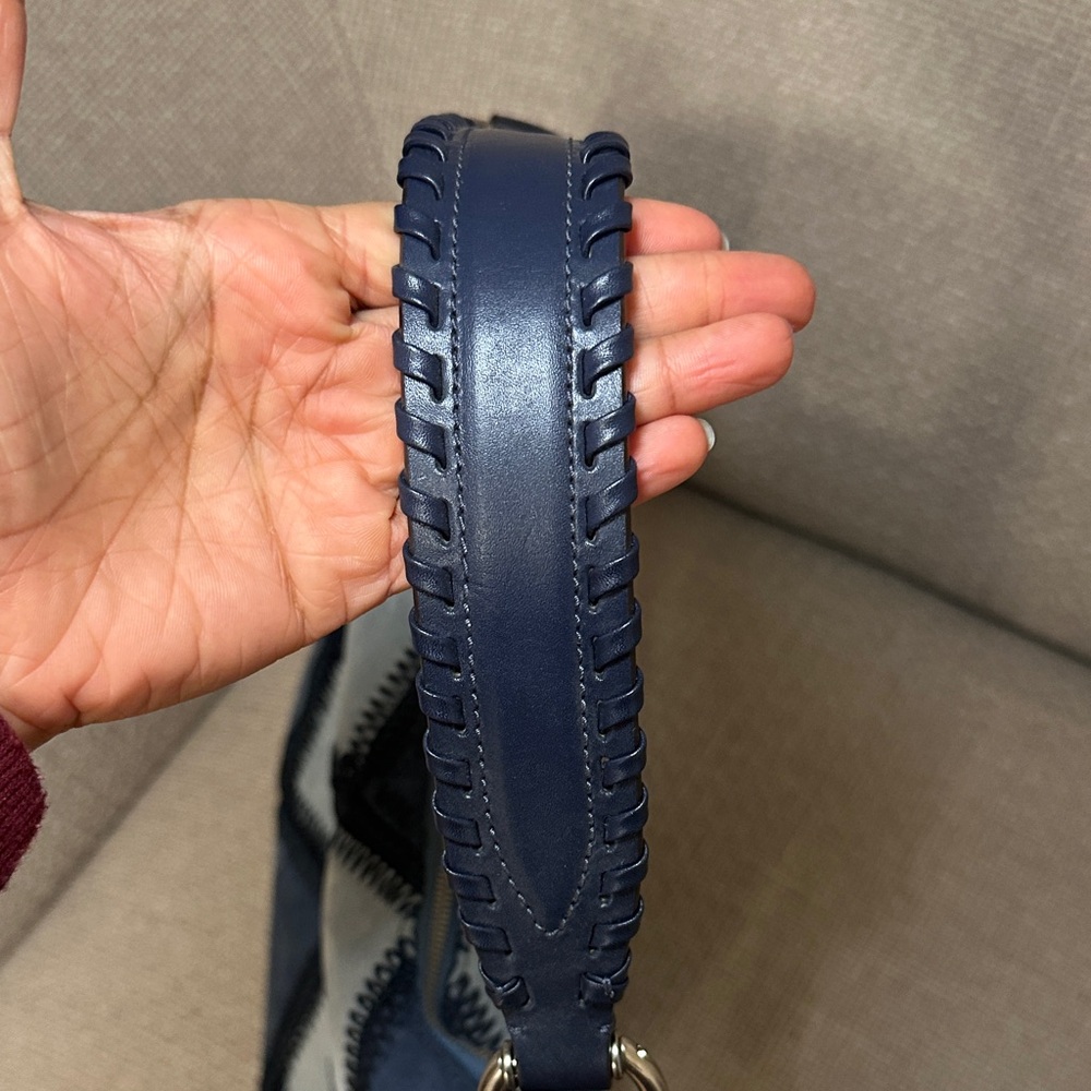 RARE MICHAEL KORS Patchwork Hobo Bag - Blue and Black - Picture 4 of 5